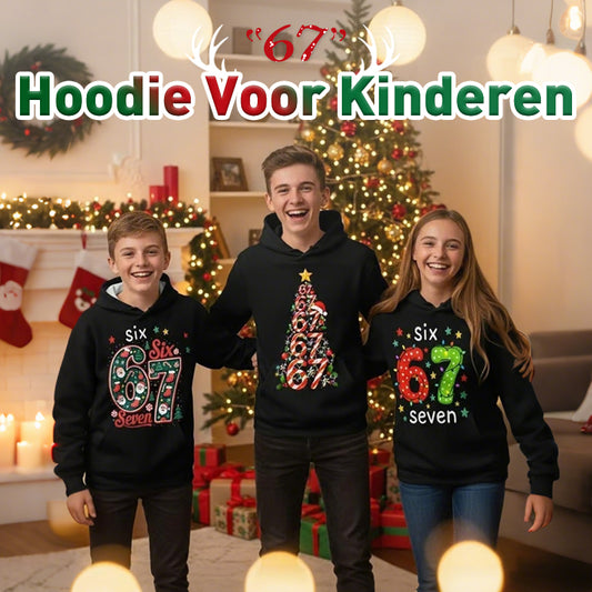 🎅 Black Friday: 50% korting! "67" hoodie voor kinderen – Zacht, trendy en geïnspireerd door de virale meme 🎮👕