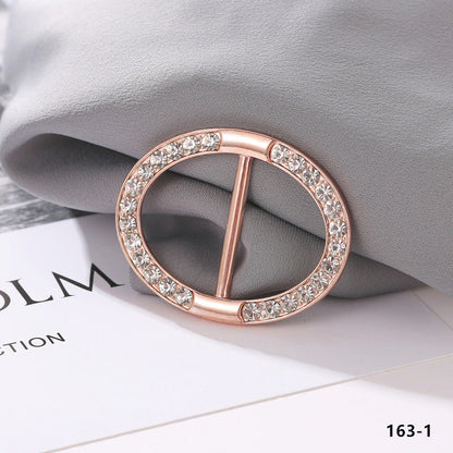 Modieuze Zijden Sjaal Broche Gesp