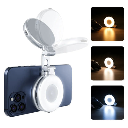 3-in-1 magnetische telefoonlamp met ingebouwde spiegel
