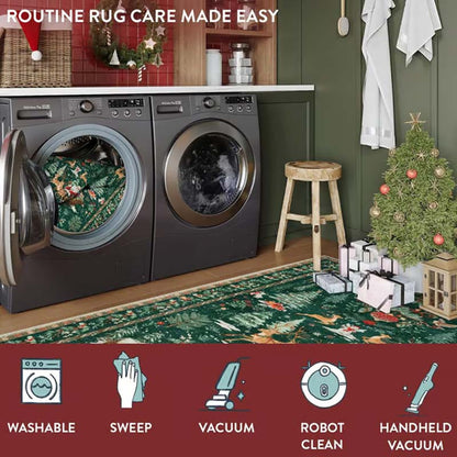 🎁 Ultiem Kerstgevoel Thuis – Zacht & Antislip Vloerkleed met Feestelijke Magie!