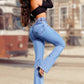 🎁2026 Nieuw binnen 50% KORTING👖 Stretch flare jeans met hoge taille