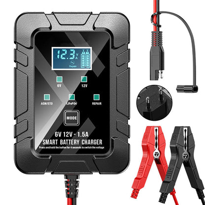 Automatische Acculader 1.5A 6V 12V