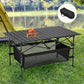 Draagbare opvouwbare campingtafel met opbergtas