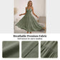 Dames halternek rugloze getrapte maxi-jurk