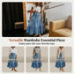 ⏳Tijdelijke aanbieding⏰Dames maxi-rok van denim met hoge taille en ruches in A-lijn model