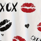 Heren kortmouwige overhemd met kusprint en knoopsluiting
