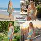 Casual mouwloze A-lijn zomerjurk met print