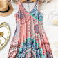 Casual mouwloze A-lijn zomerjurk met print