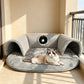 Pluche 2-in-1 katten tunnelbed