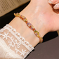 Viktrycka®  Retro Crossover Twisted Multicolor Zircon verstelbare armband voor dames