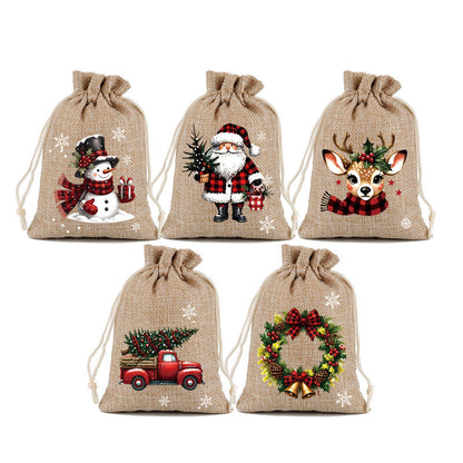 🎄🎁 50% KORTING! Maak van elk cadeautje een feestje – deze kerstzakjes met schattige prints en koordsluiting zijn herbruikbaar, scheurvast en perfect voor snoep, sieraden of kleine surprises!