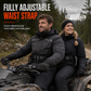 🏍️ Passagiersgreep: nylon met hoge treksterkte, ergonomische handgreep, verstelbare heupriem, voor motorfietsen